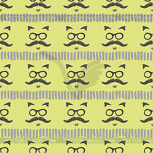 Hipster seamless pattern - vector clipart