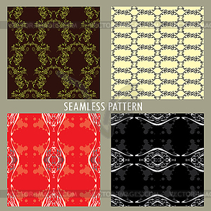 Set of four patterns - vector image