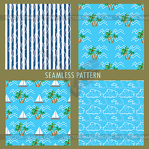 Set of four patterns  - vector image