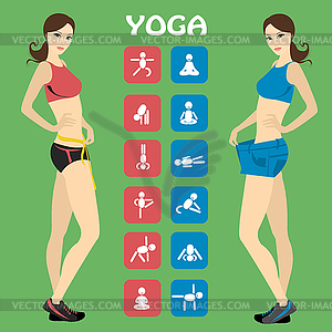 Slim Girl , - vector clip art