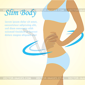 Slim body concept, place for inscription - vector image