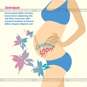 Pregnant woman - vector clipart