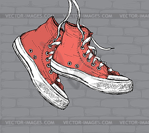 Vintage Sneakers  - vector clip art