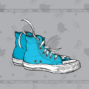 Vintage Sneakers  - vector image