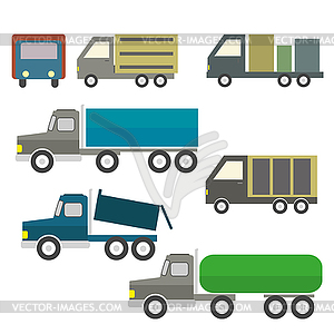 Trucks and trailers - royalty-free vector image