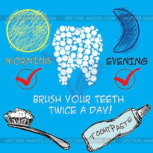 Dental care concept - vector clip art