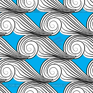 Seamless pattern with waves - vector clipart