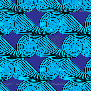 Seamless pattern with waves - vector clip art