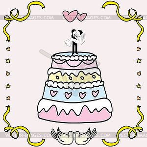 Wedding cake - vector clipart