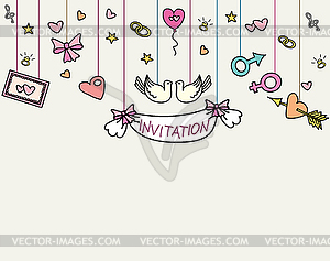 Invitation card - vector image