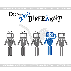 Dare to be diferent - vector image