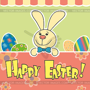 Happy Easter greeting card - vector clipart