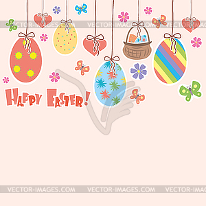 Happy Easter greeting card,place for text - royalty-free vector image