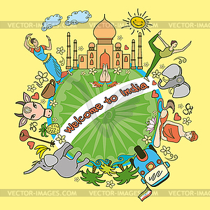 Welcome to India - royalty-free vector image