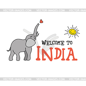 Welcome to India  - vector clipart