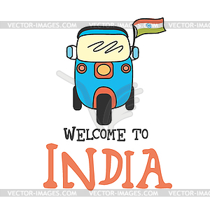 Добро пожаловать в индию - векторное изображение EPS