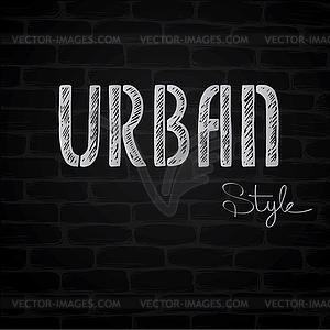 Urban word, background - vector clip art