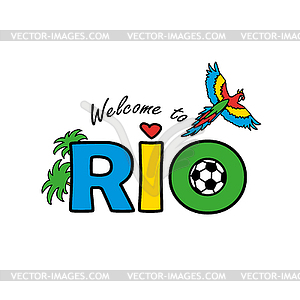 Welcome to Rio - vector clip art