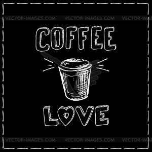 Coffee and love,coffee background - vector clipart