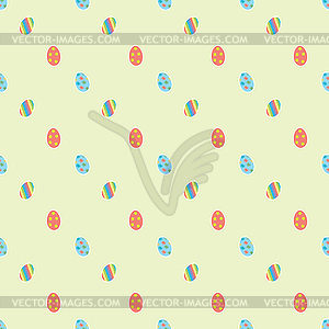 Easter eggs ornaments seamless pattern - vector image