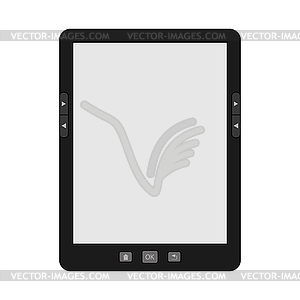 Portable modern tablet e-book reader - vector clipart