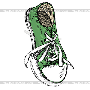 Кроссовки, - изображение в векторном виде