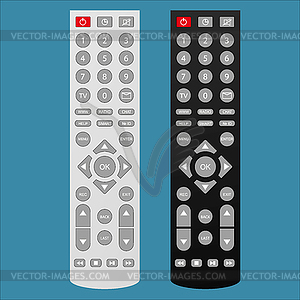 Dark and light Remote TV Control - stock vector clipart