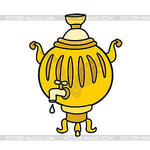 Russian samovar colorful - vector image