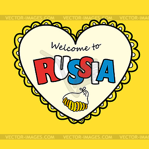 Welcome to Russian - vector clipart