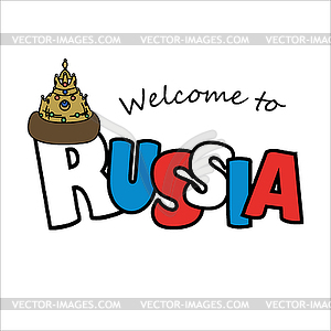 Welcome to Russian - vector clipart