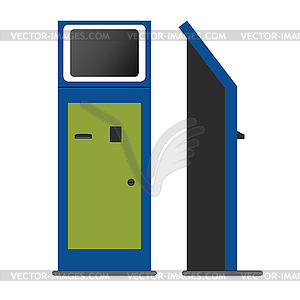 Information kiosk,payment terminal, stand - color vector clipart