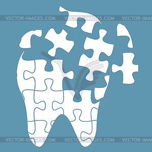 Tooth of puzzle - vector image