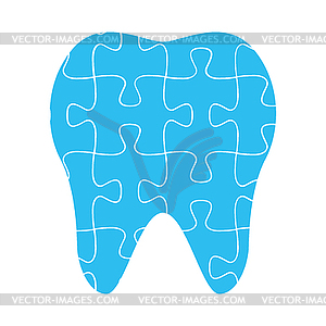 Tooth of puzzle - vector clip art