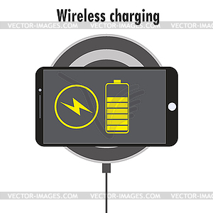 Phone on Wireless Charge - vector image