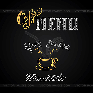 Coffee macchiato - vector clipart