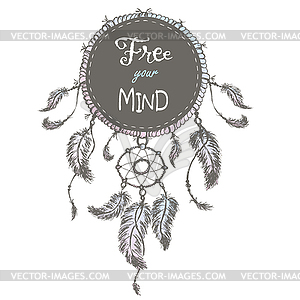 Dream catcher , - vector image