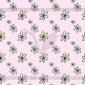 Seamless floral pattern. doodle design - vector clip art