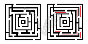 Labyrinth , game maze - vector clipart