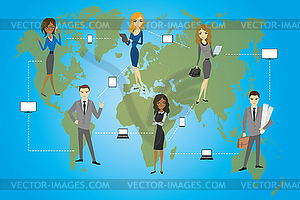 Global Business. Business concept - royalty-free vector clipart