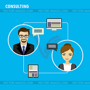 Business consulting - vector clipart