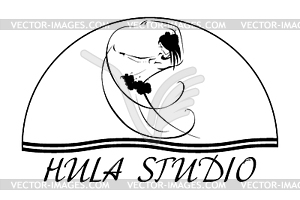 Beautiful Hula studio icon - vector clip art