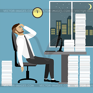 overworked people clip art