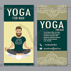 Template of yoga poster, flyer, banner - vector clipart