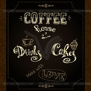 Coffee, lettering, illustr - vector clip art