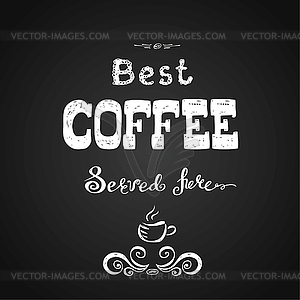 Лучший кофе, винтажный фон - изображение в векторе / векторный клипарт