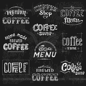 Кофейная этикетка - векторное графическое изображение