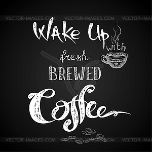 Wake up with fresh coffee - vector clipart