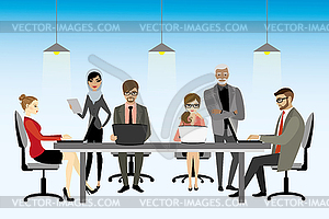 Coworking center concept, - vector clipart
