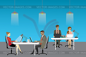 Coworking center concept - vector clipart