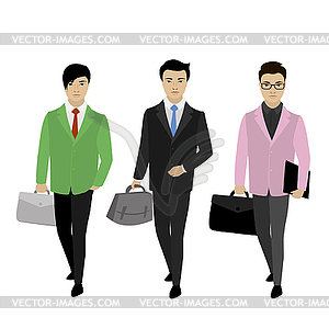 Business people on move, background, - vector clipart